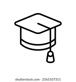 graduate icon line vector design with trendy style