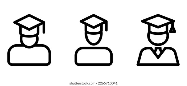 graduate icon or logo isolated sign symbol vector illustration - high quality black style vector icons
