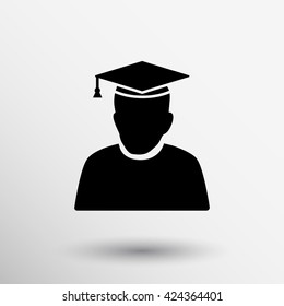 Graduate Icon master educational academy professional logo.