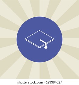 graduate icon. sign design. background