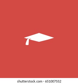 graduate icon. sign design. red background