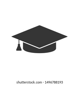 Graduate icon template color editable. Graduate symbol vector sign isolated on white background.