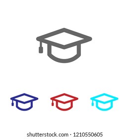 Graduate icon vector