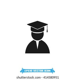 Graduate icon vector.