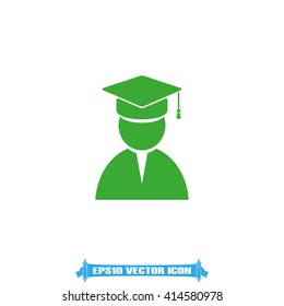 Graduate icon vector.