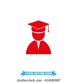 Graduate icon vector.