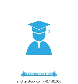 Graduate icon vector.