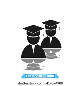 Graduate icon vector. 