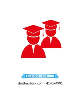 Graduate icon vector.