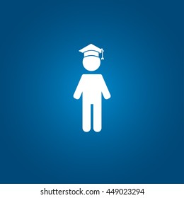 graduate icon vector