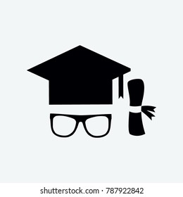 graduate icon vector