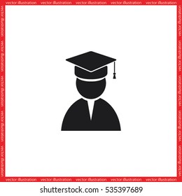 Graduate icon vector illustration .