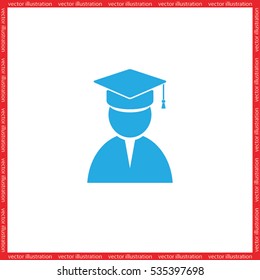Graduate icon vector illustration.