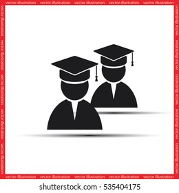 Graduate icon vector illustration.