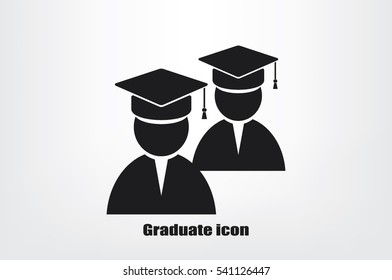Graduate icon vector illustration.