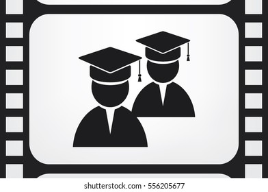 Graduate icon vector illustration .
