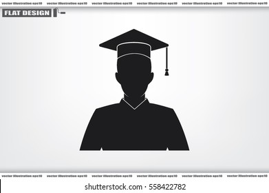 Graduate icon vector illustration.