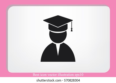 Graduate icon vector illustration .