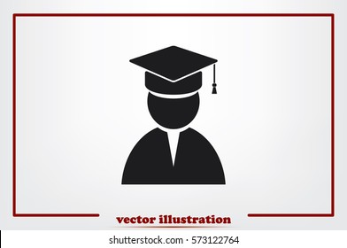 Graduate icon vector illustration 