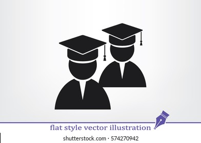 Graduate icon vector illustration .