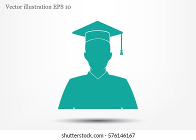 Graduate icon vector illustration.