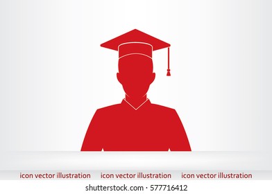 Graduate icon vector illustration.