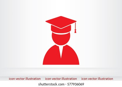 Graduate icon vector illustration.