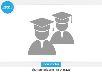 Graduate icon vector illustration.