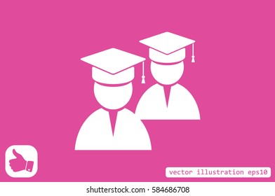 Graduate icon vector illustration 