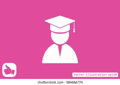 Graduate icon vector illustration 