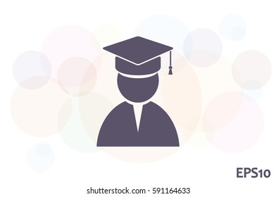 Graduate icon vector illustration .