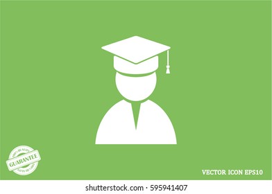 Graduate icon vector illustration .