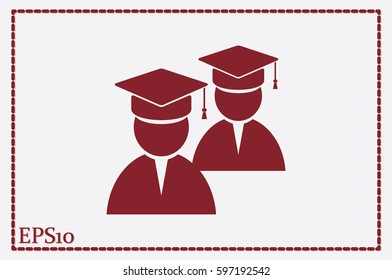 Graduate icon vector illustration .