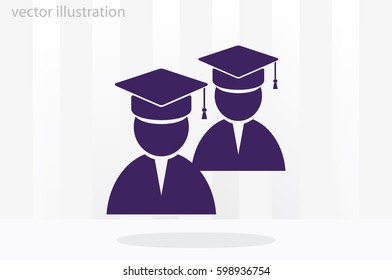 Graduate icon vector illustration .