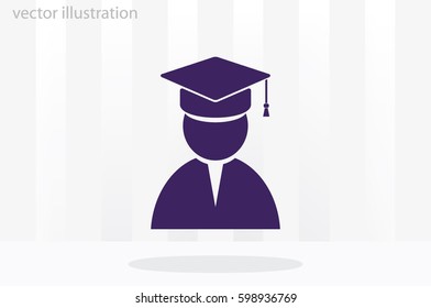 Graduate icon vector illustration .