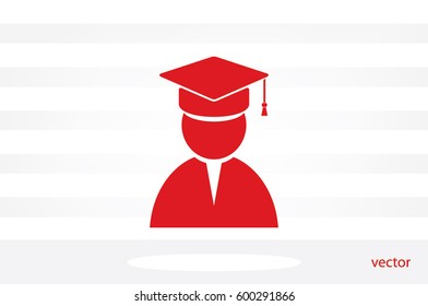 Graduate icon vector illustration .