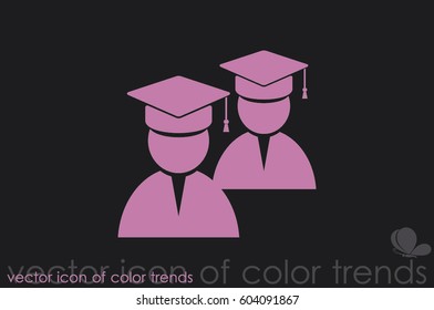 Graduate icon vector illustration.