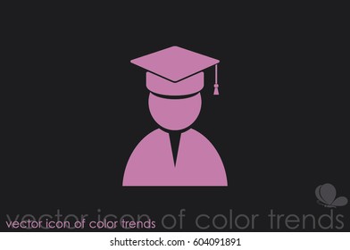Graduate icon vector illustration 