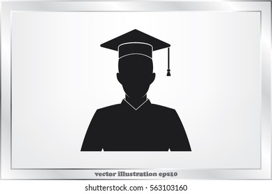 Graduate icon vector illustration eps10