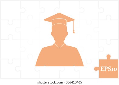 Graduate icon vector illustration eps10