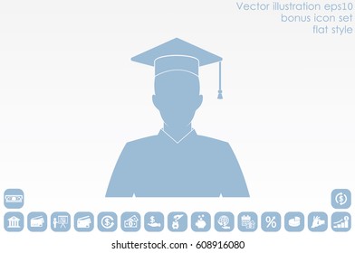 Graduate icon vector illustration eps10