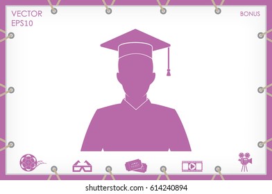 Graduate icon vector illustration eps10