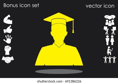 Graduate icon vector illustration eps10