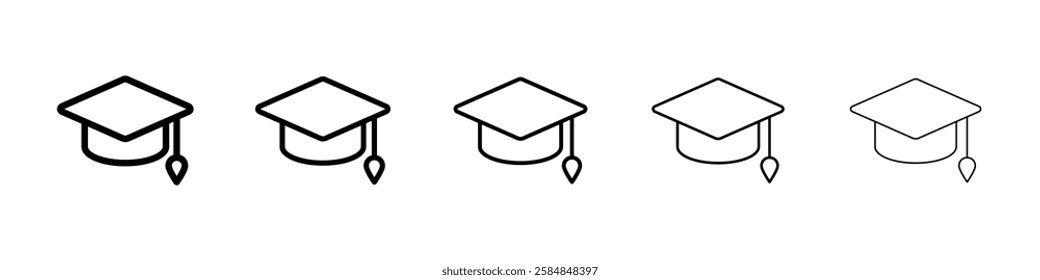 Graduate icon Vector logo sign