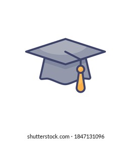 Icono de graduación en vector. Logotipo