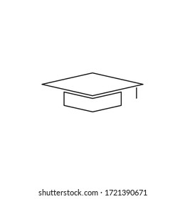 graduate icon vector sign symbol isolated
