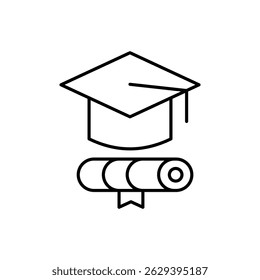 Graduate Icon vector stock illustration