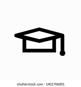 Graduate icon,vector illustration. Flat design style. vector graduate icon illustration isolated on White background, graduate icon Eps10. graduate icons graphic design vector symbols.