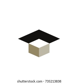 graduate letter vector logo