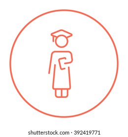 Graduate line icon.